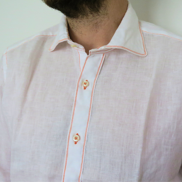 Alix 1 - shirt, 100% linen, regular fit, french collar