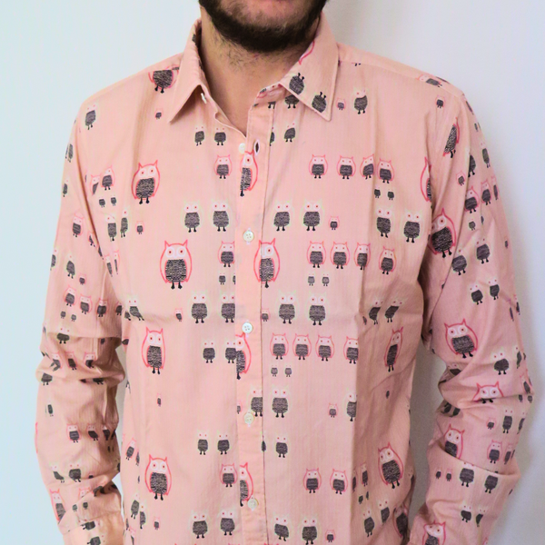 David Fly 2 - shirt in cotton, Italian collar, relaxed fit, Bevilacqua print