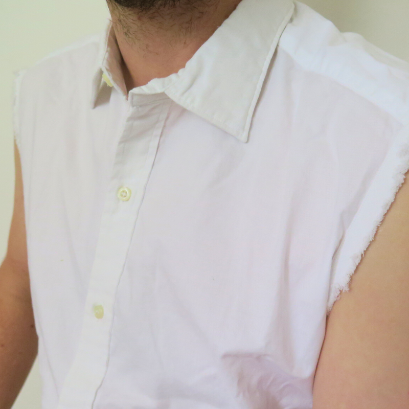 1449 cod 1. : no-sleeve shirt, 100% cotton, italian collar, regular fit