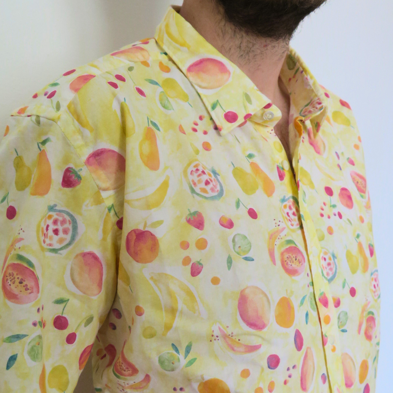 Den Bio 2 - shirt, 100% cotton, italian collar, relaxed fit