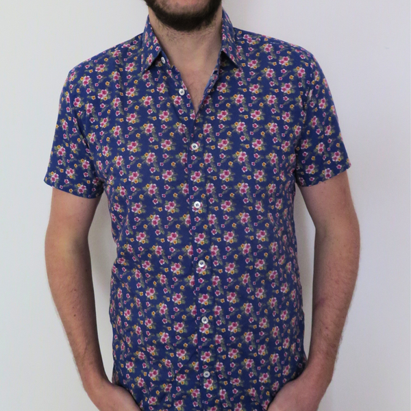 Den Beach 1 - shirt in cotton, Italian collar, fit slim