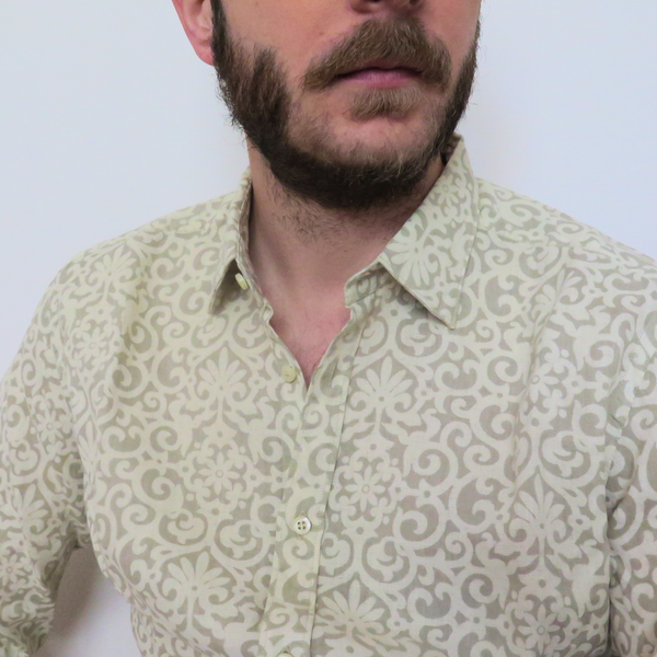 David Jules 9 - linen shirt, italian collar, regular fit